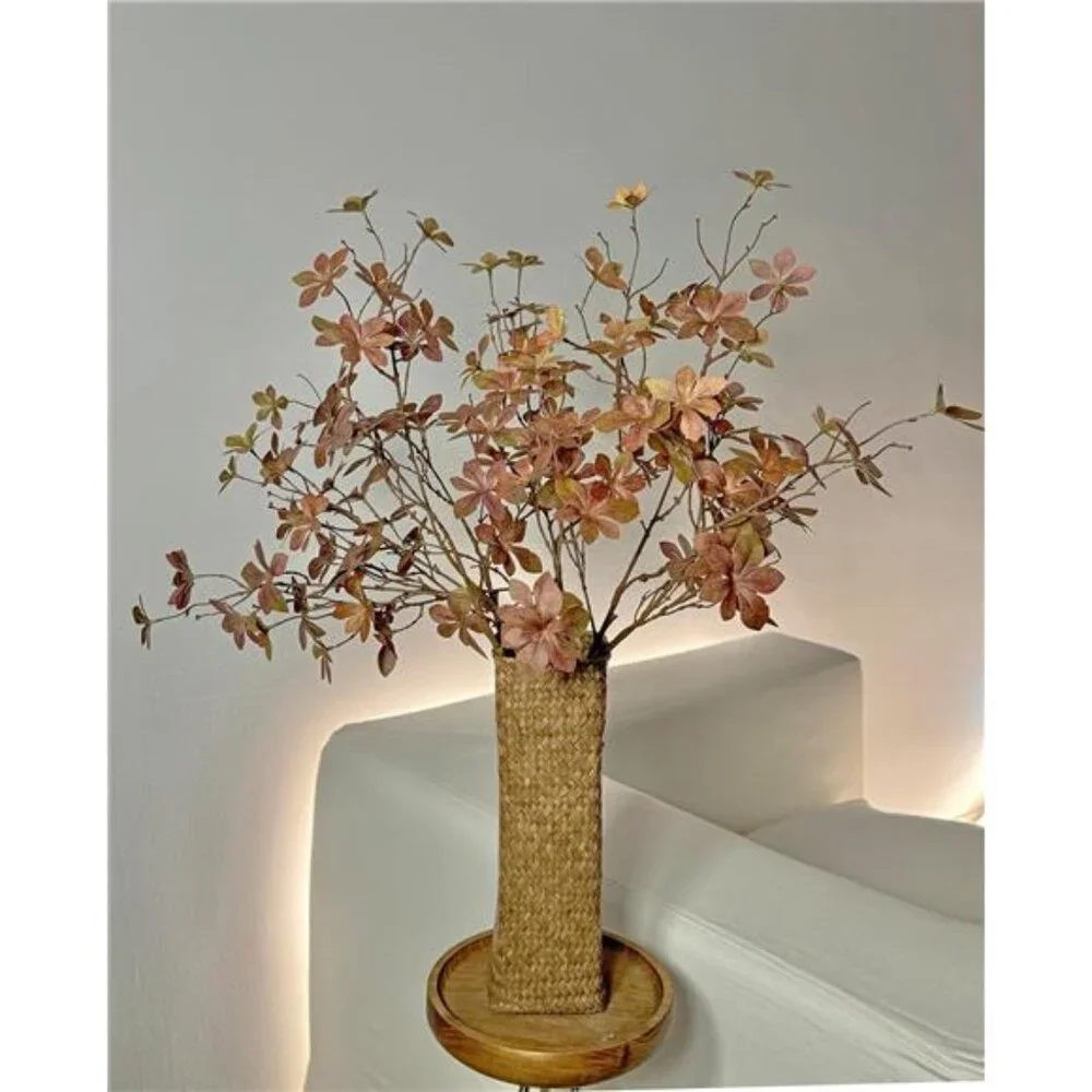3pcs Artificial‎ Eucalyptus Leaves - Silk Greenery for Home Fall Decor, Brown